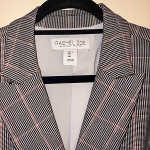 Rachel Zoe Women's Plaid Blazer - Black, White, beige